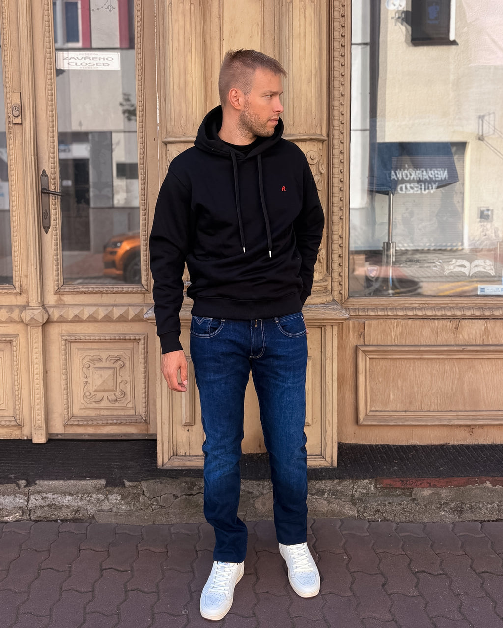 PÁNSKÉ SLIM FIT DŽÍNY REPLAY ANBASS Z POWER STRETCH DENIMU