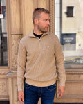 HERREN-STRICKPULLOVER REPLAY MIT 1/4-REISSVERSCHLUSS UND RIPPENSTRUKTUR 