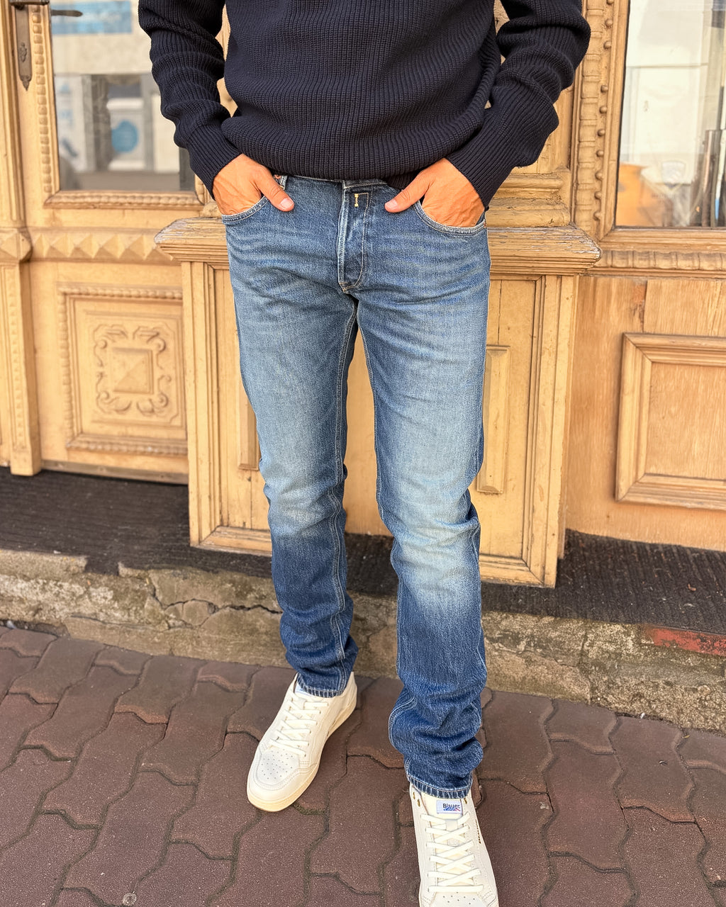 PÁNSKÉ DŽÍNY REPLAY GROVER REGULAR SLIM FIT S VINTAGE EFEKTEM