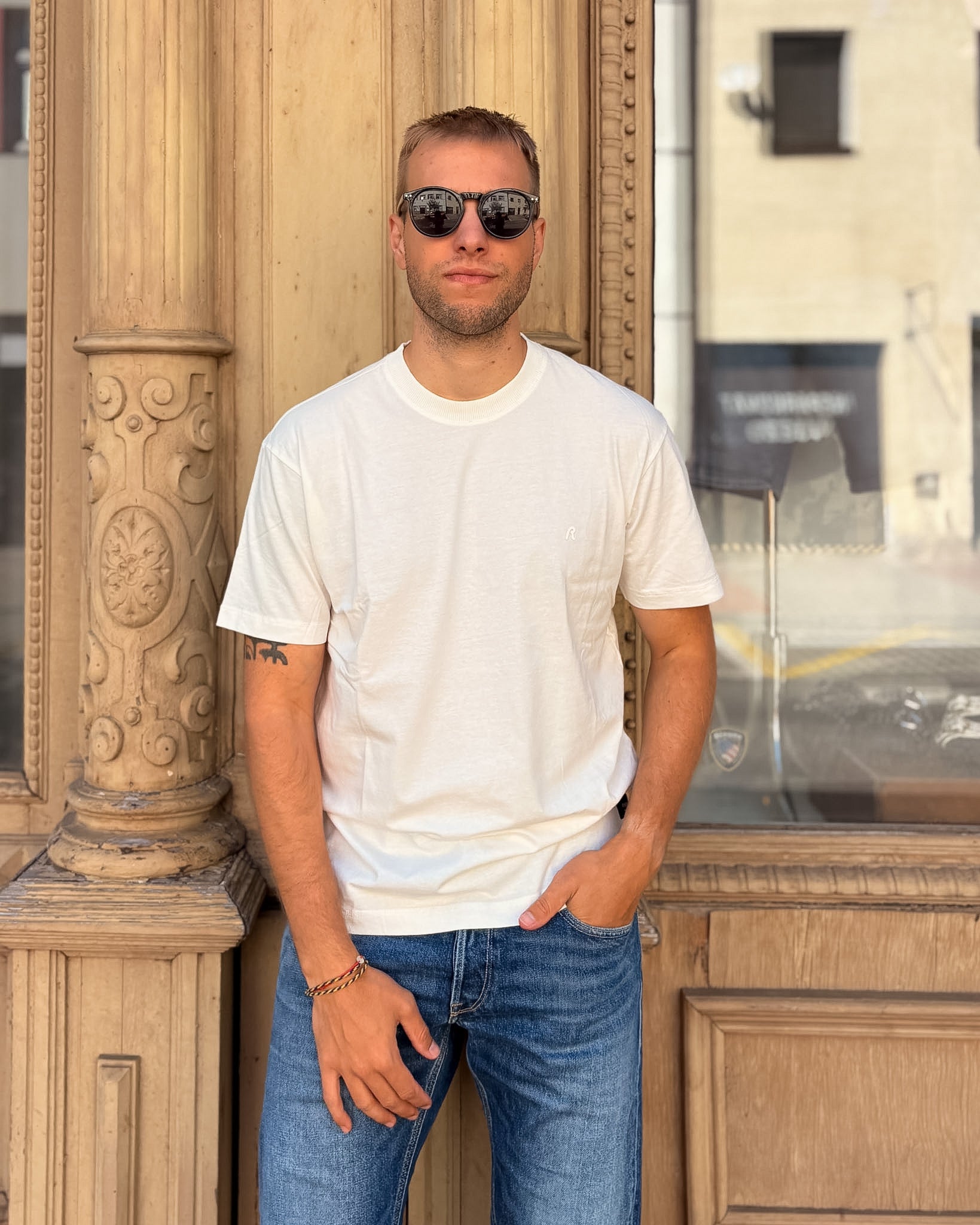 HERREN-T-SHIRT REPLAY MIT AUFDRUCK SUPERIOR STANDARD