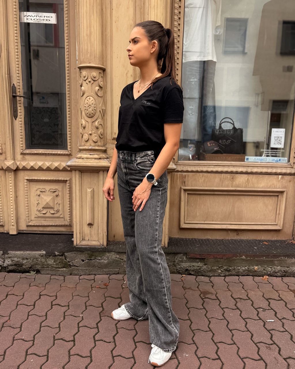 DÁMSKE DŽÍNSY REPLAY CARY WIDE LEG