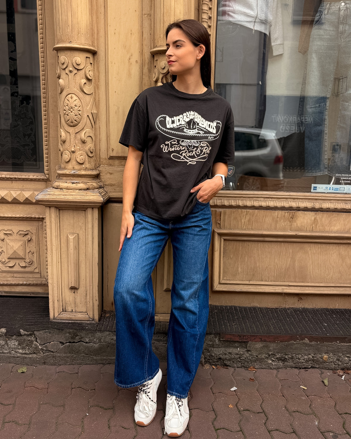 DÁMSKE OVERSIZED TRIČKO REPLAY S WESTERNOVÝM MOTÍVOM - W08NU .000.00L00G