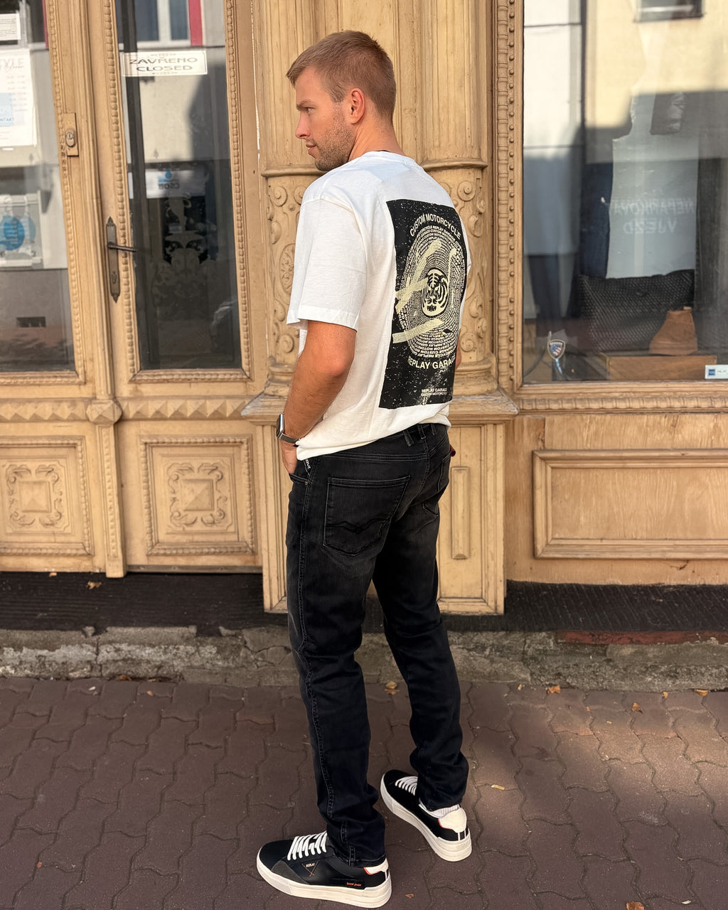 PÁNSKÉ SLIM FIT DŽÍNY REPLAY ANBASS HYPERFLEX CLOUD
