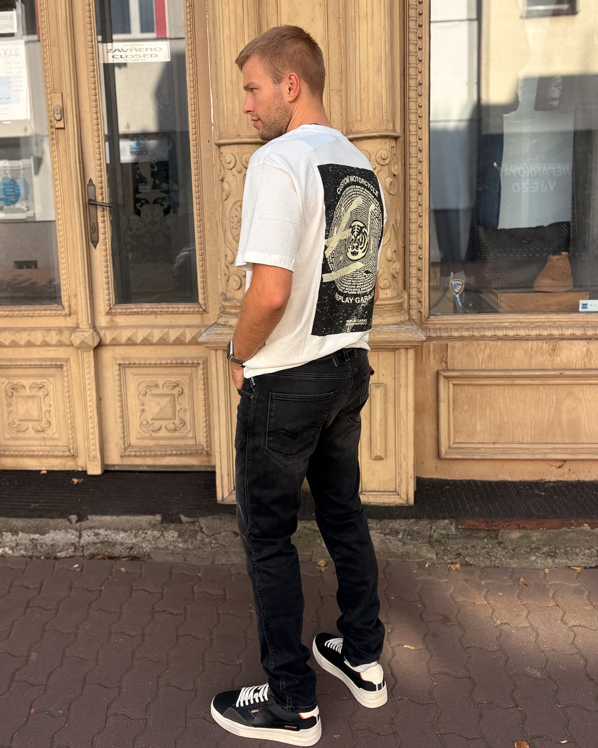 PÁNSKÉ SLIM FIT DŽÍNY REPLAY ANBASS HYPERFLEX CLOUD