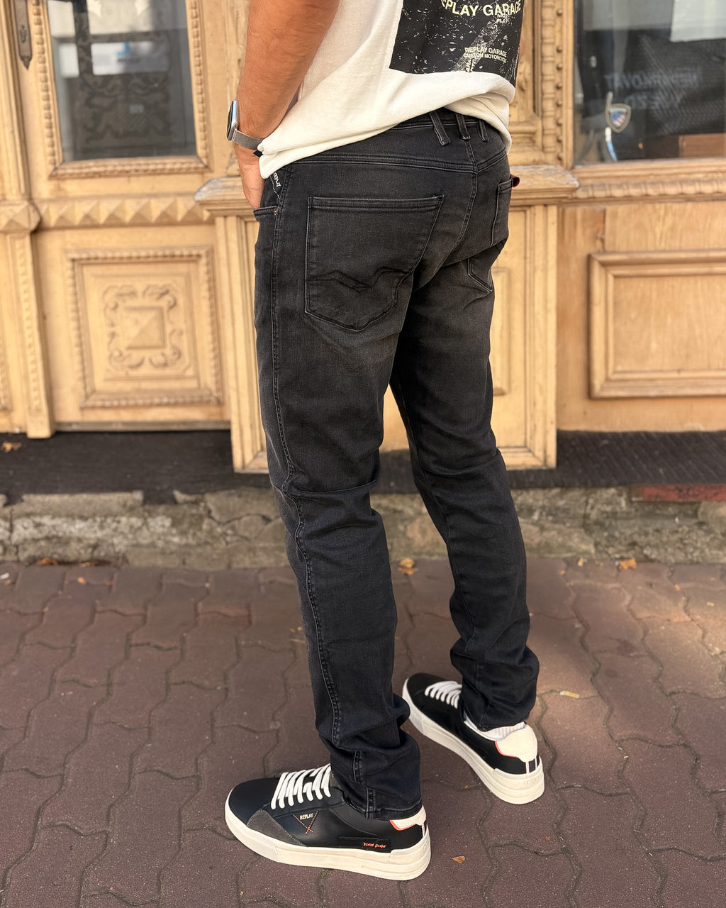 PÁNSKÉ SLIM FIT DŽÍNY REPLAY ANBASS HYPERFLEX CLOUD