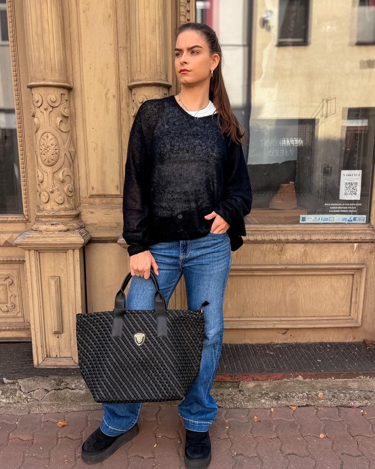 REPLAY DAMEN-PULLOVER MIT V-AUSSCHNITT