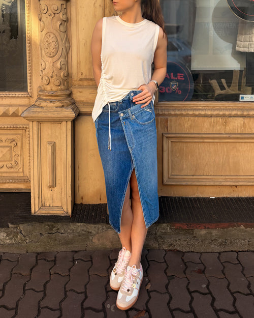 ASYMETRICKÁ SUKNĚ REPLAY Z DŽÍNOVINY 