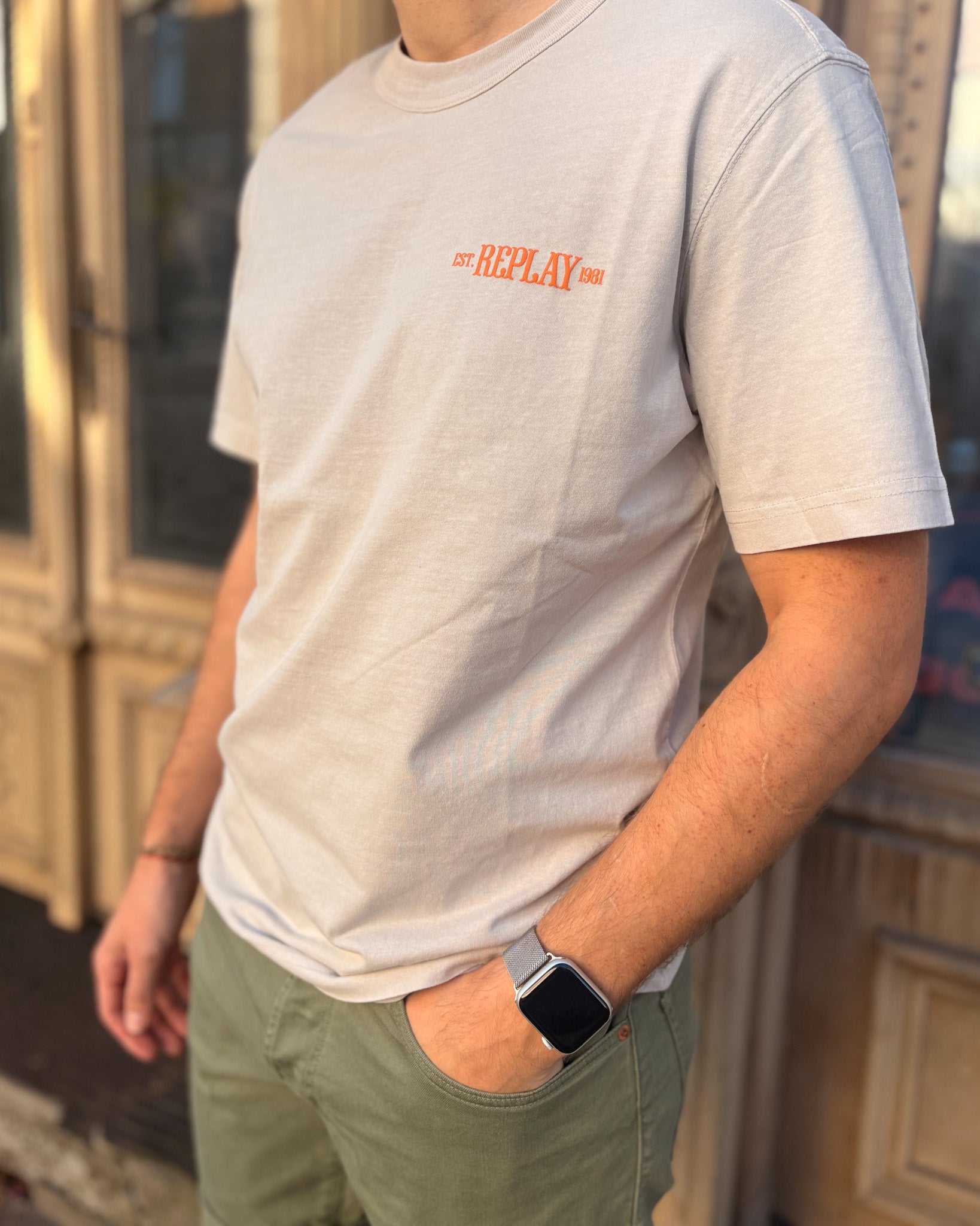 PÁNSKE TRIČKO REPLAY S POTLAČOM "SUPERIOR STANDARD"