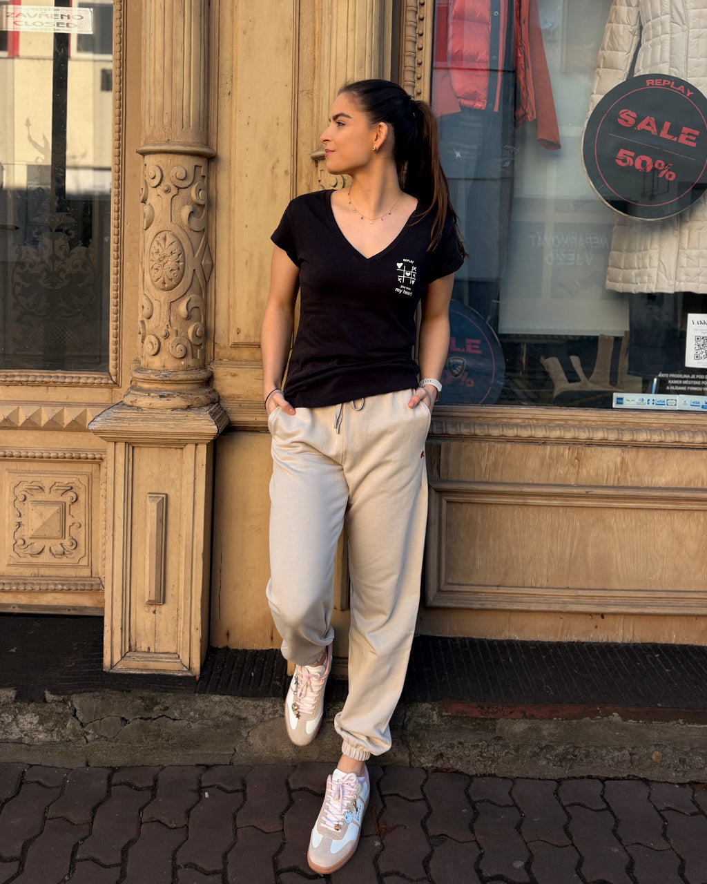 DÁMSKÉ TRIČKO REPLAY S POTISKEM “YOU WON MY HEART”