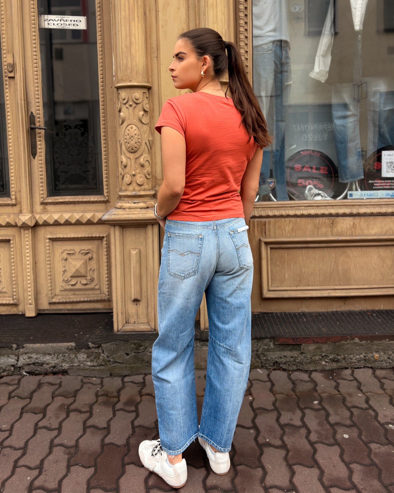 DÁMSKÉ TRIČKO REPLAY S POTISKEM NA HRUDI