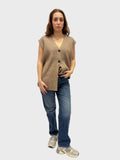 REPLAY WOMEN'S KNITTED BUTTONED VEST