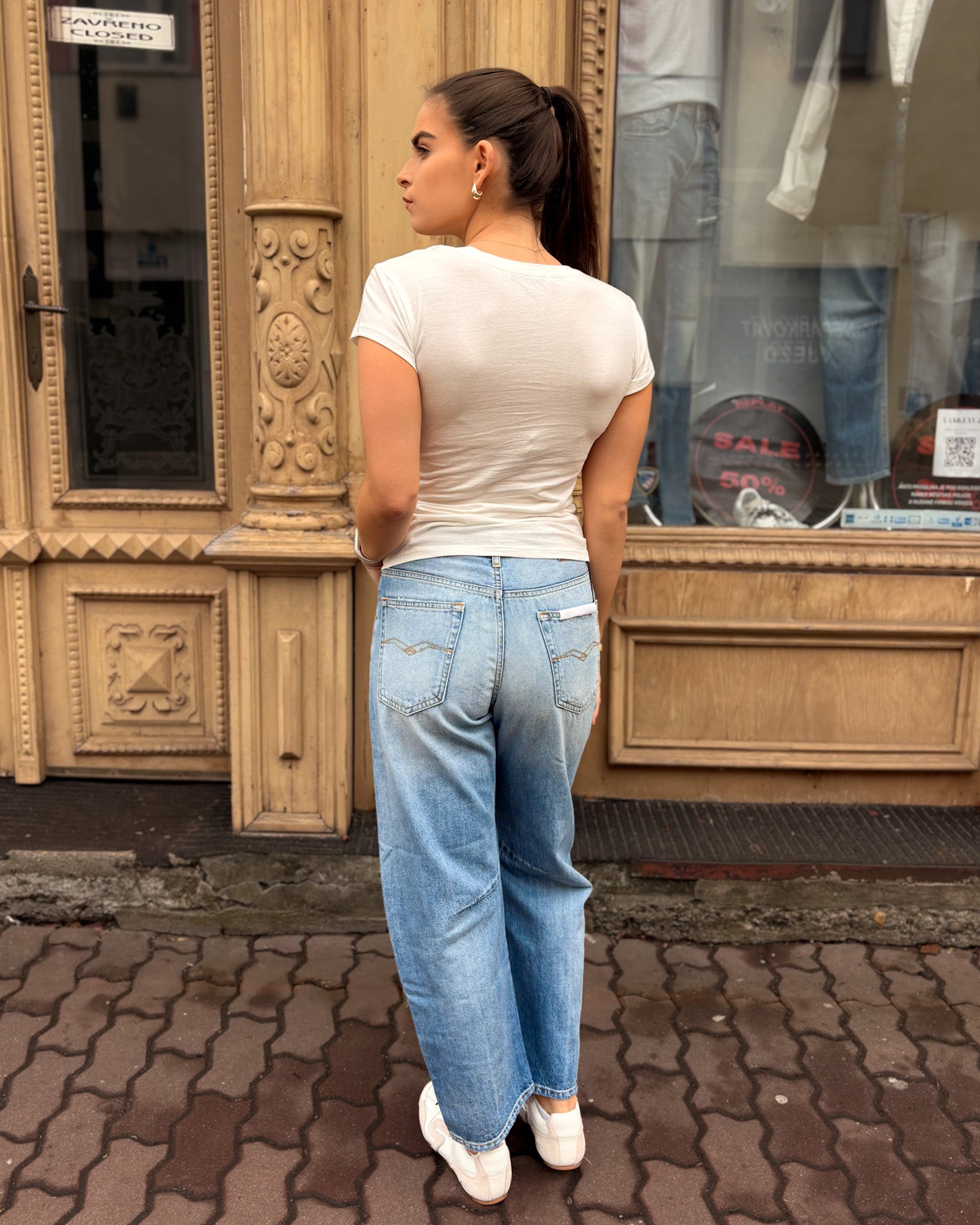 DÁMSKÉ TRIČKO REPLAY S POTISKEM NA HRUDI