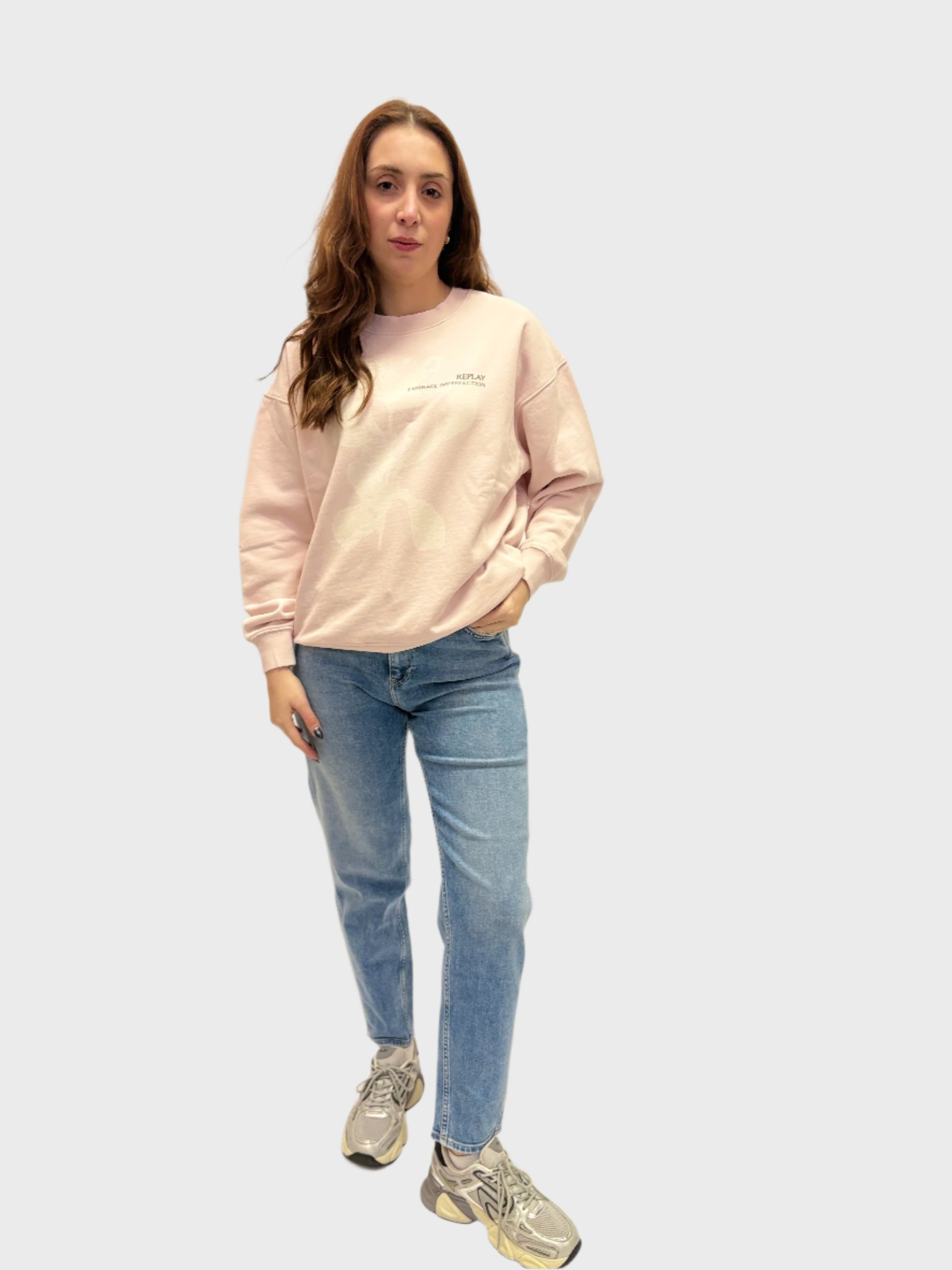 REPLAY DÁMSKÁ MIKINA S POTISKEM KVĚTIN