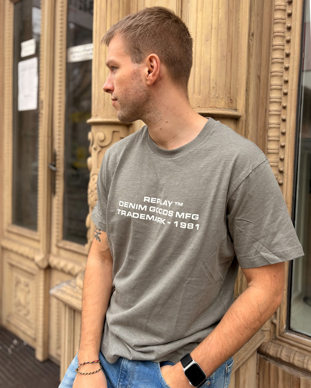 PÁNSKÉ TRIČKO REPLAY S POTISKEM 