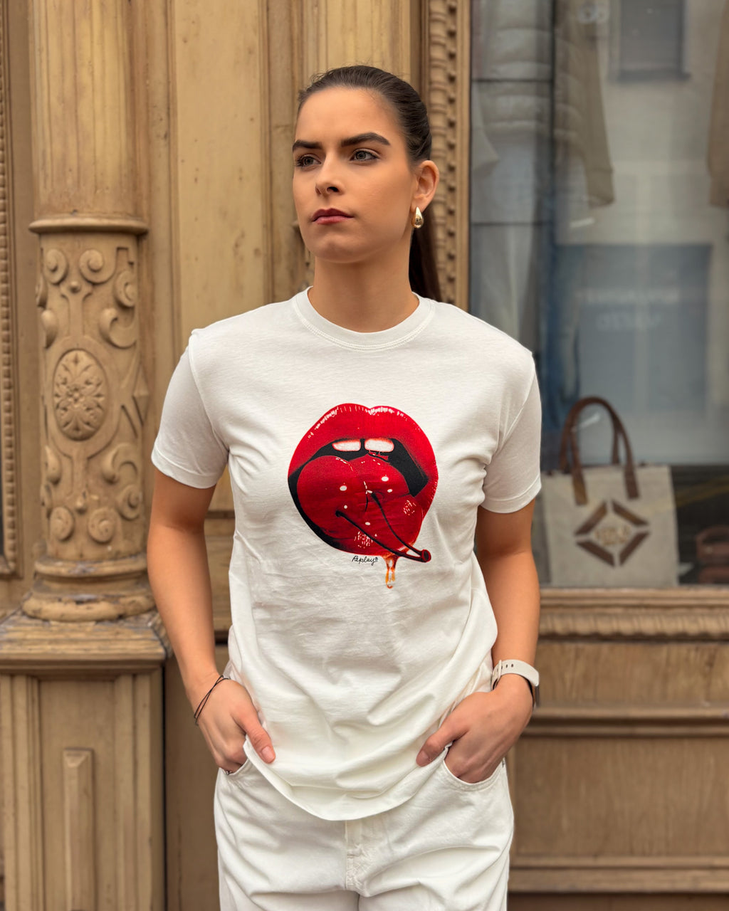 DÁMSKÉ TRIČKO REPLAY S POTISKEM RTŮ