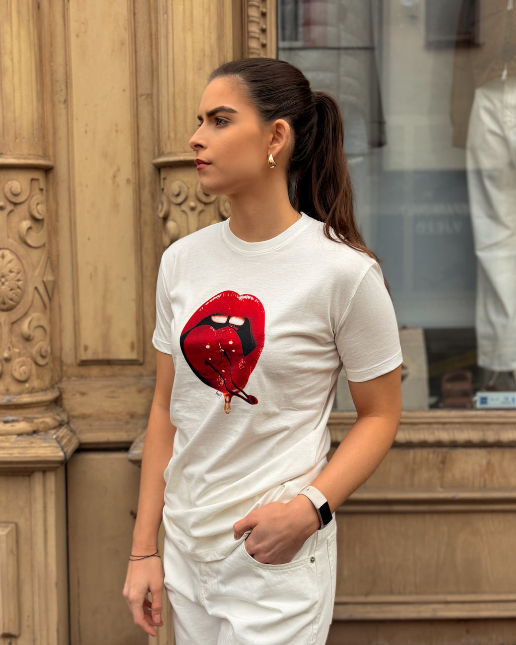 DÁMSKÉ TRIČKO REPLAY S POTISKEM RTŮ