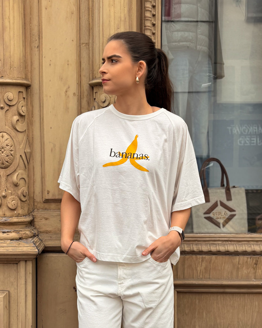 DÁMSKÉ TRIČKO REPLAY S POTISKEM “BANANAS” 