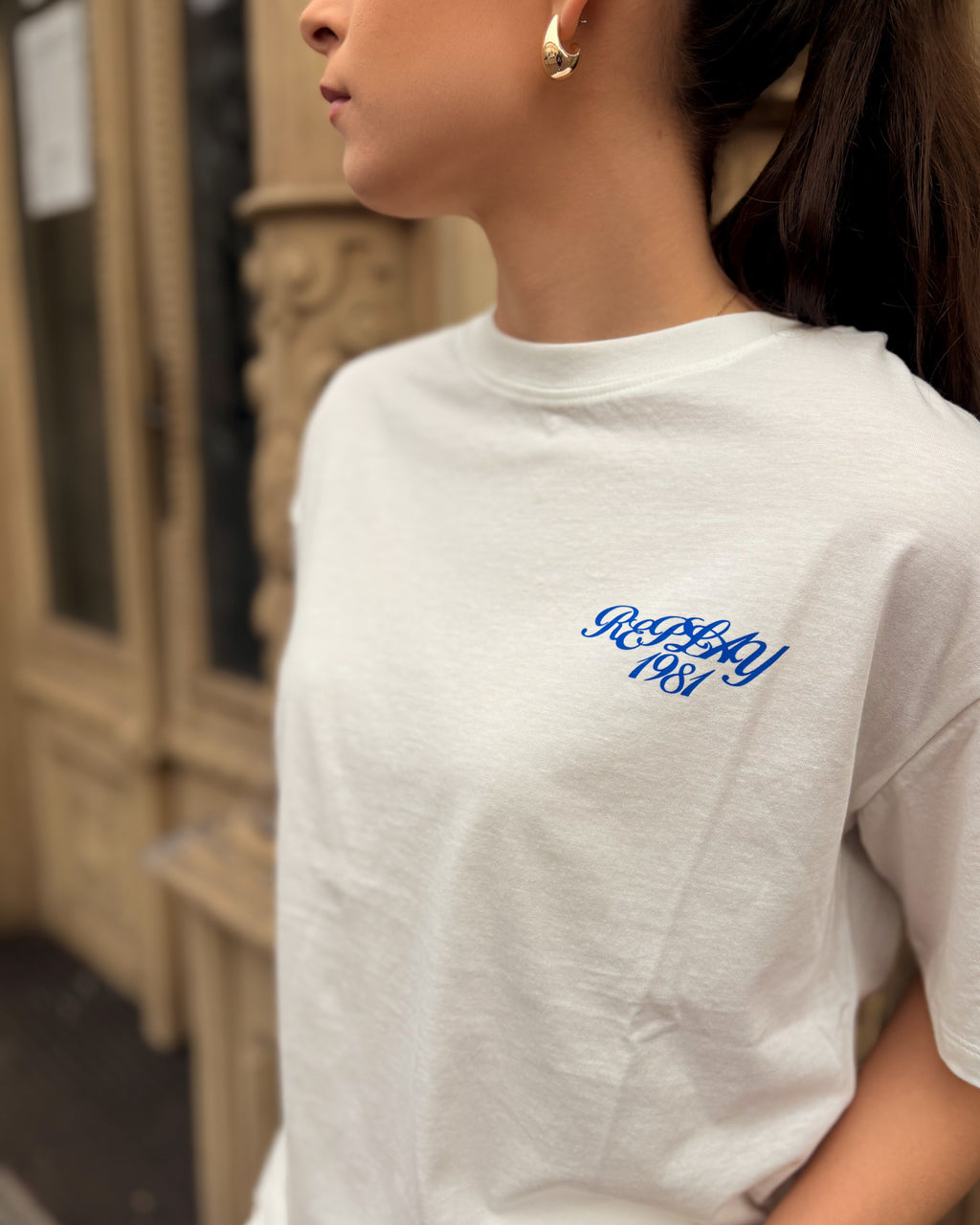 NŐI PÓLÓ REPLAY VIRÁGNYOMTATÁSSAL 