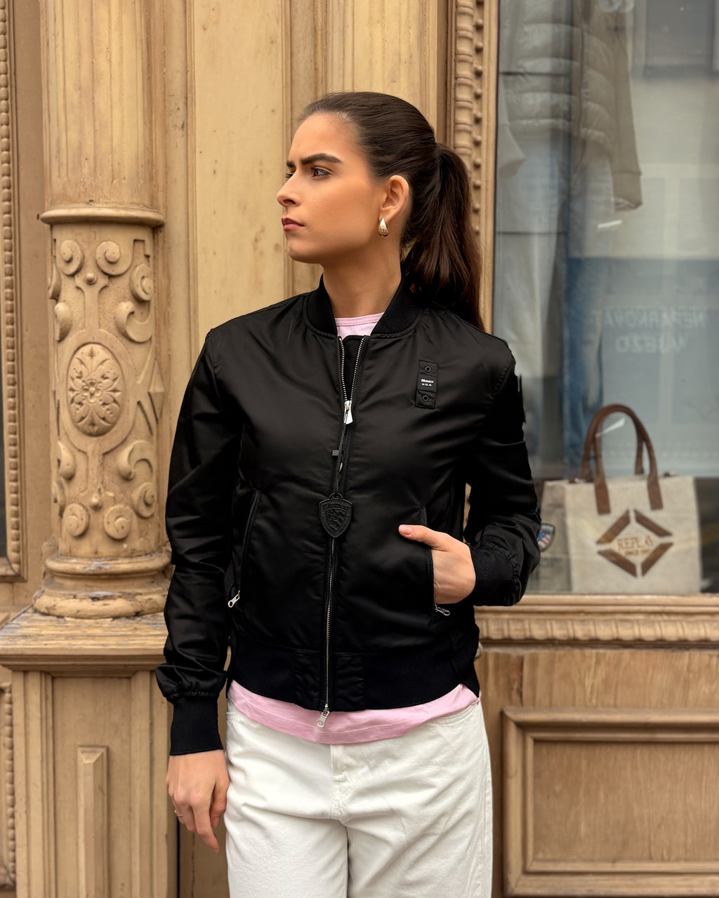 DÁMSKY BOMBER BLAUER LAURIE S LÍMČEKOM 