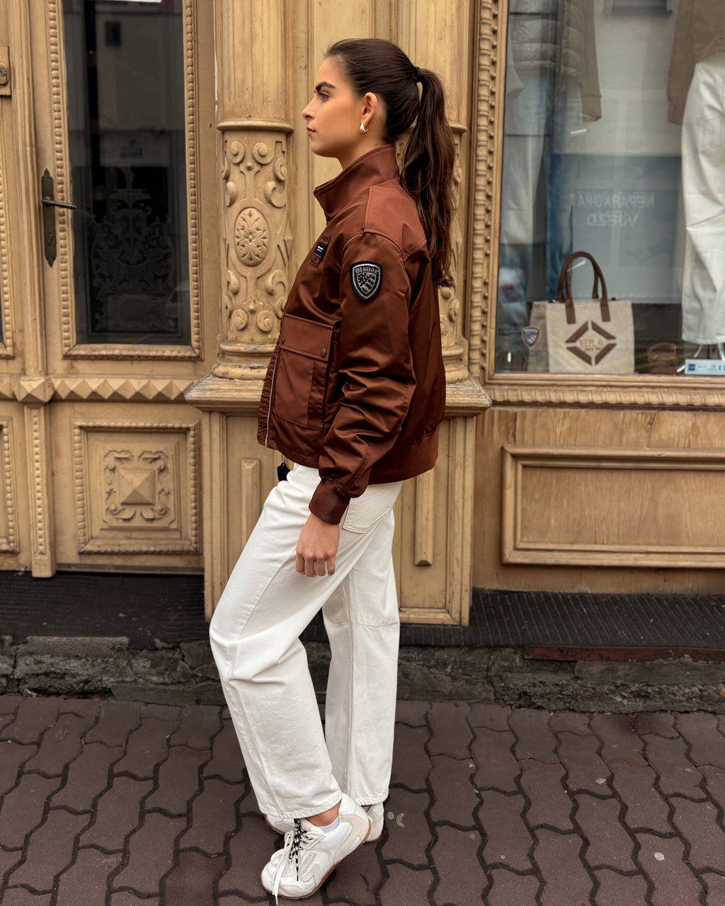 DÁMSKÝ BOMBER BLAUER S CARGO KAPSAMI - 26SBLDC01220007108