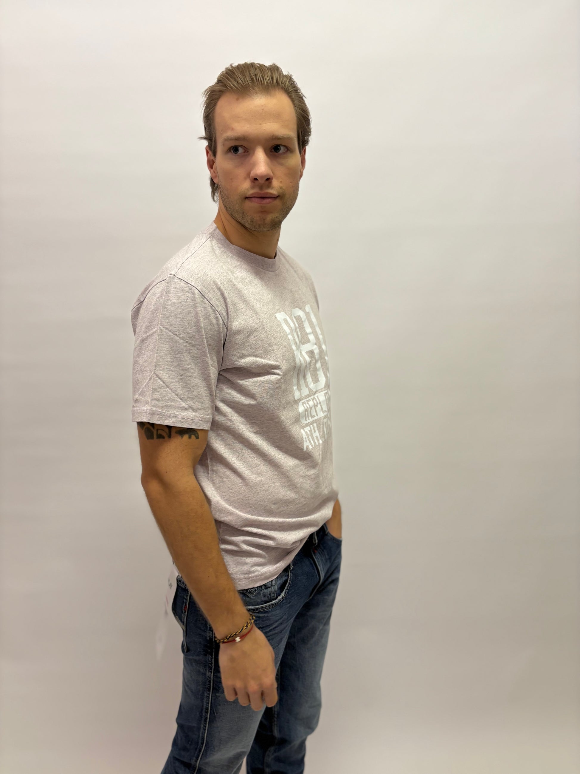 REPLAY PÁNSKE TRIČKO REGULAR-FIT S POTLAČOM 