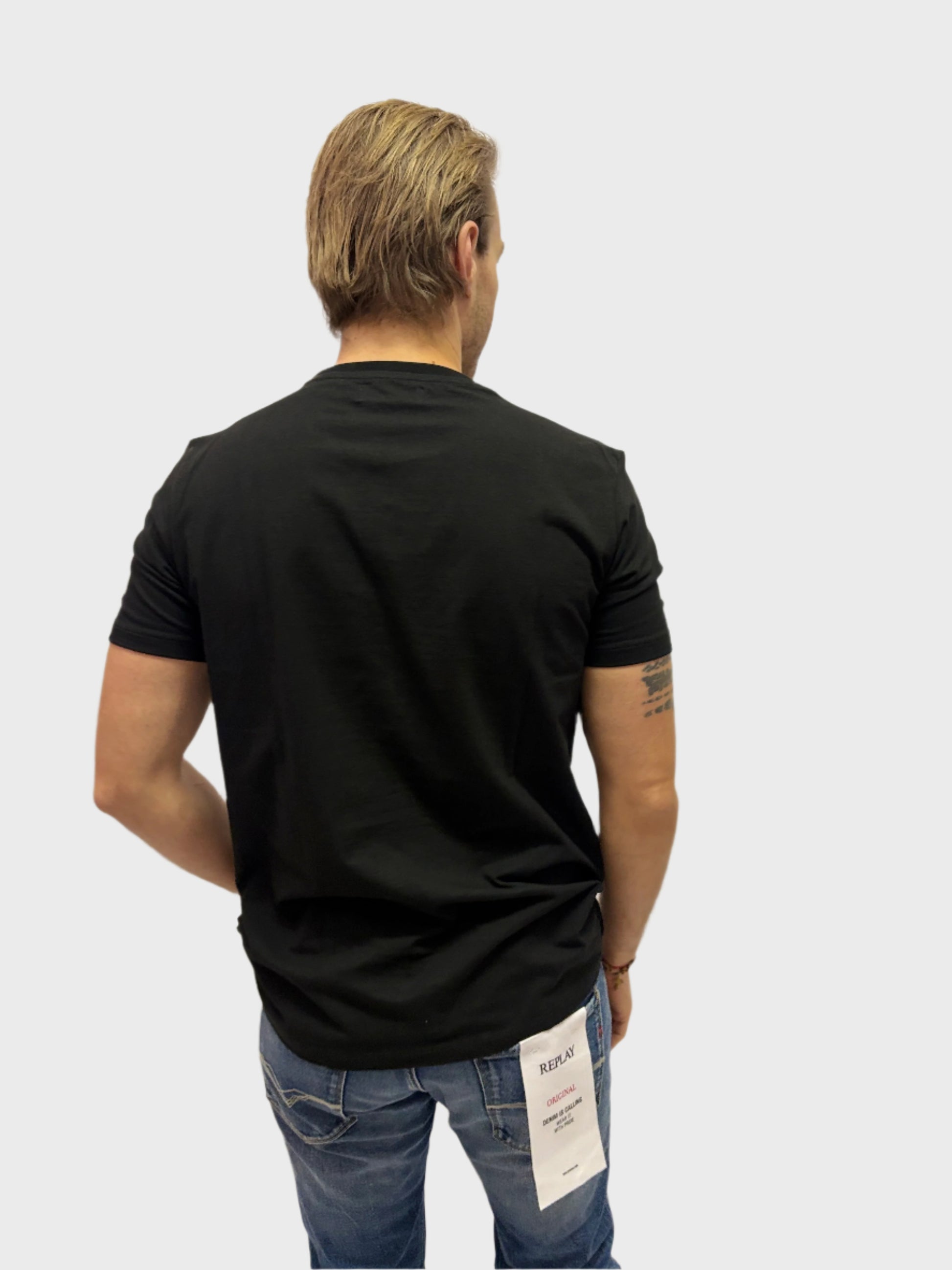 REPLAY PÁNSKÉ TRIČKO REGULAR-FIT STŘIHU