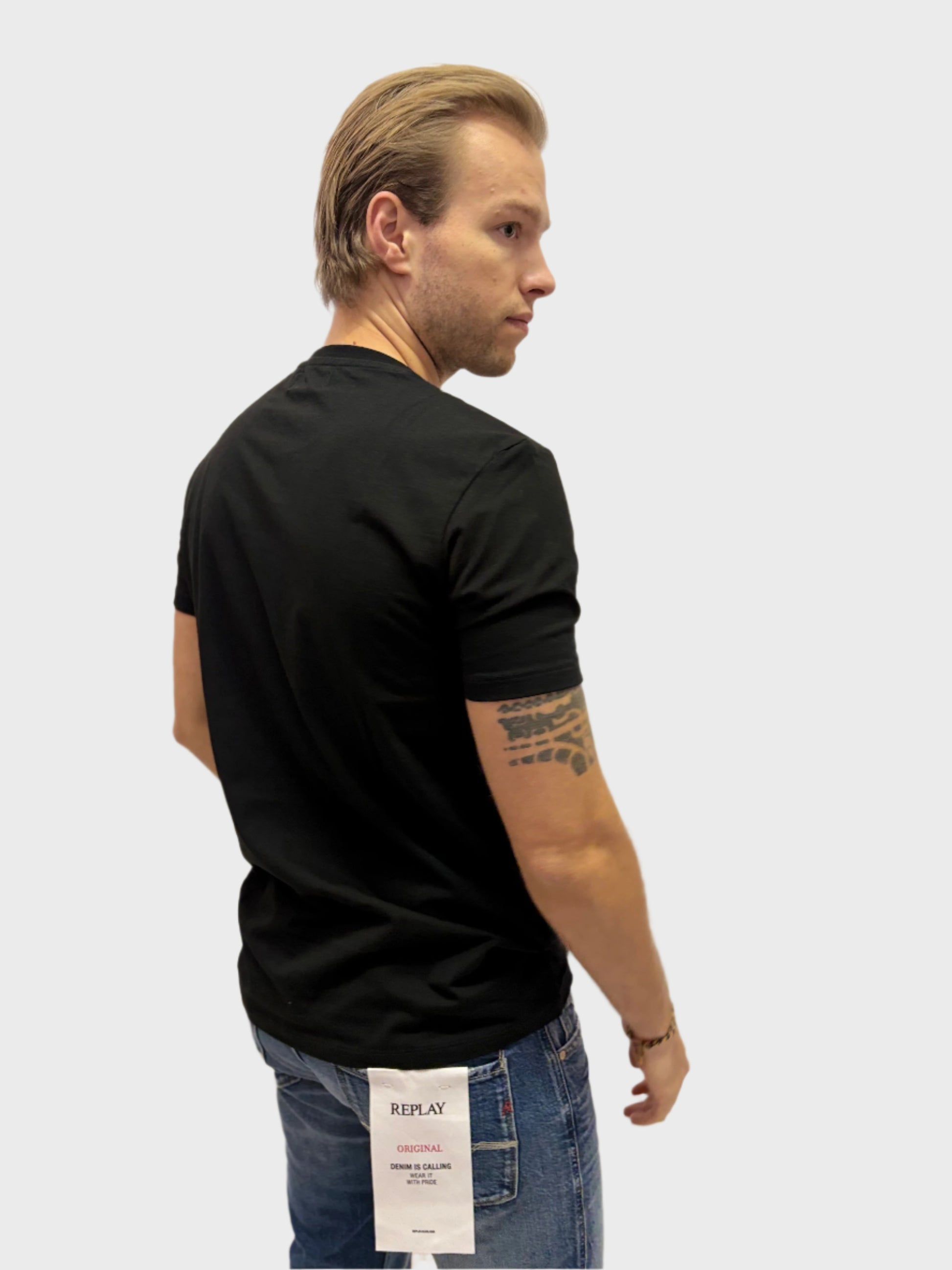 REPLAY PÁNSKÉ TRIČKO REGULAR-FIT STŘIHU