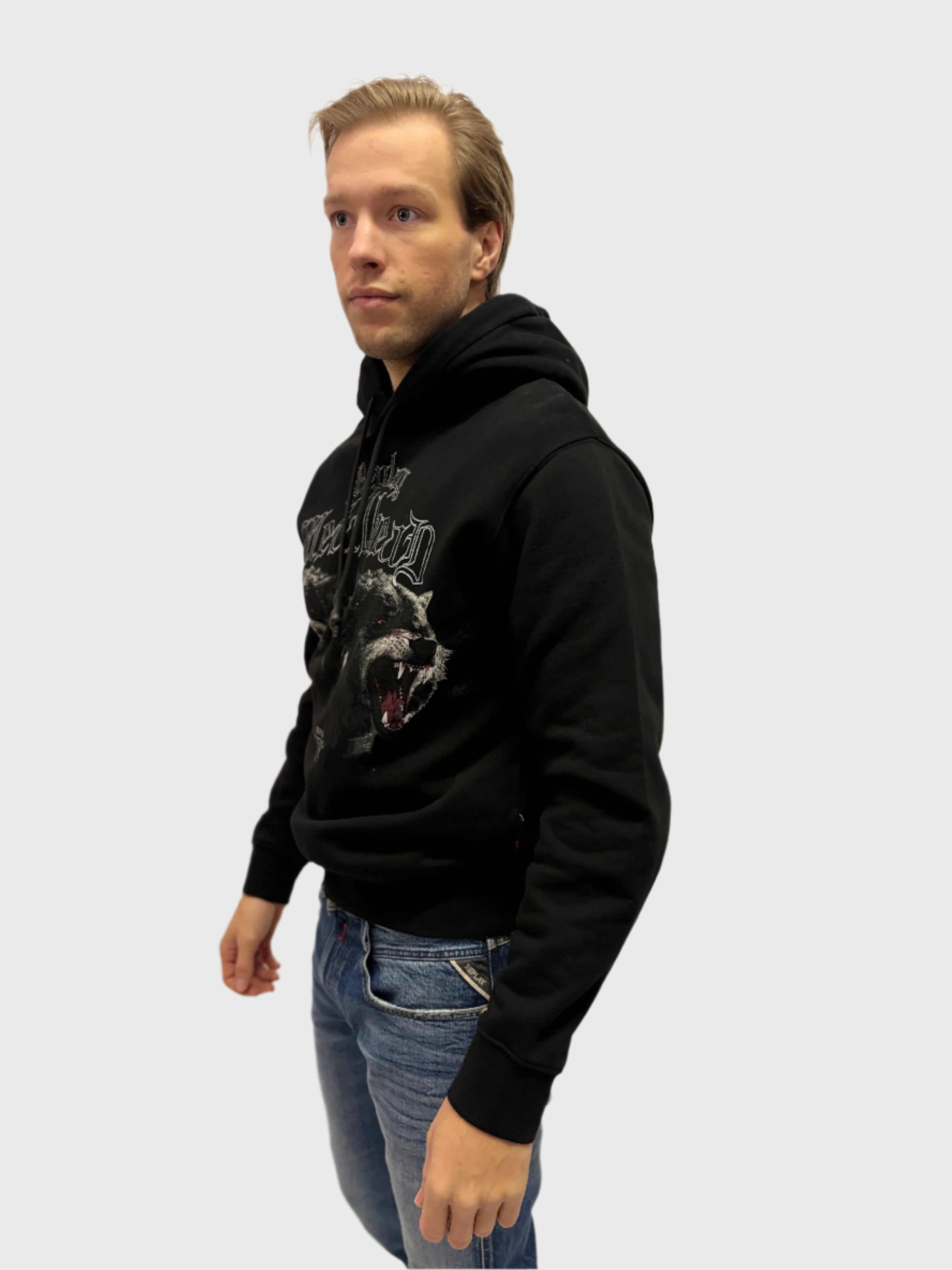 REPLAY PÁNSKA MIKINA S POTLAČOM VLKA 