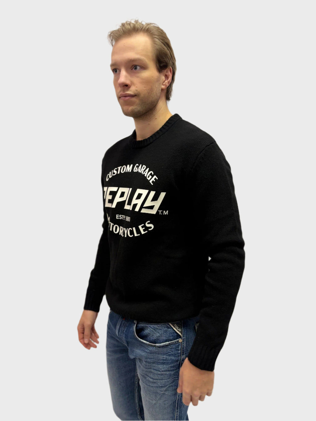 REPLAY PÁNSKY MOTORKÁRSKY SVETER 