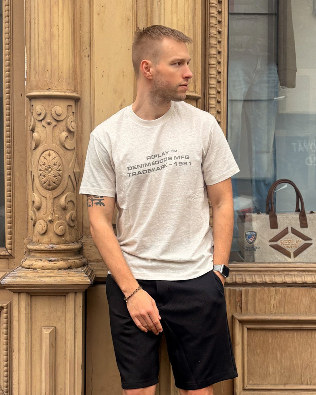 PÁNSKÉ TRIČKO REPLAY S POTISKEM 