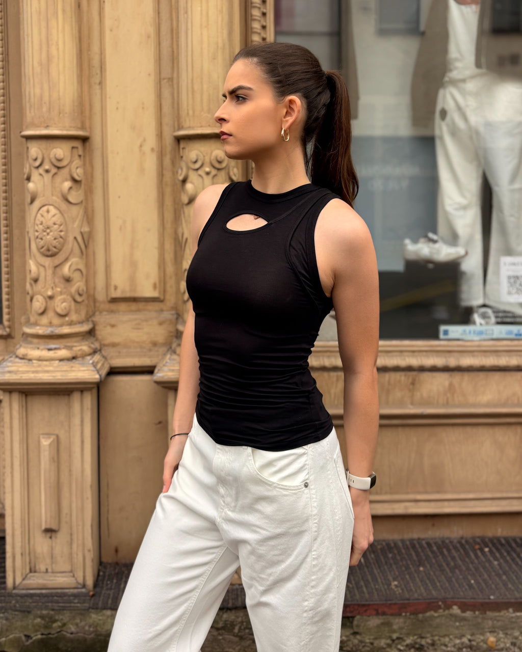 DAMSKÉ TÍLKO REPLAY S PRŮSTŘIHY SLIM-FIT STŘIHU