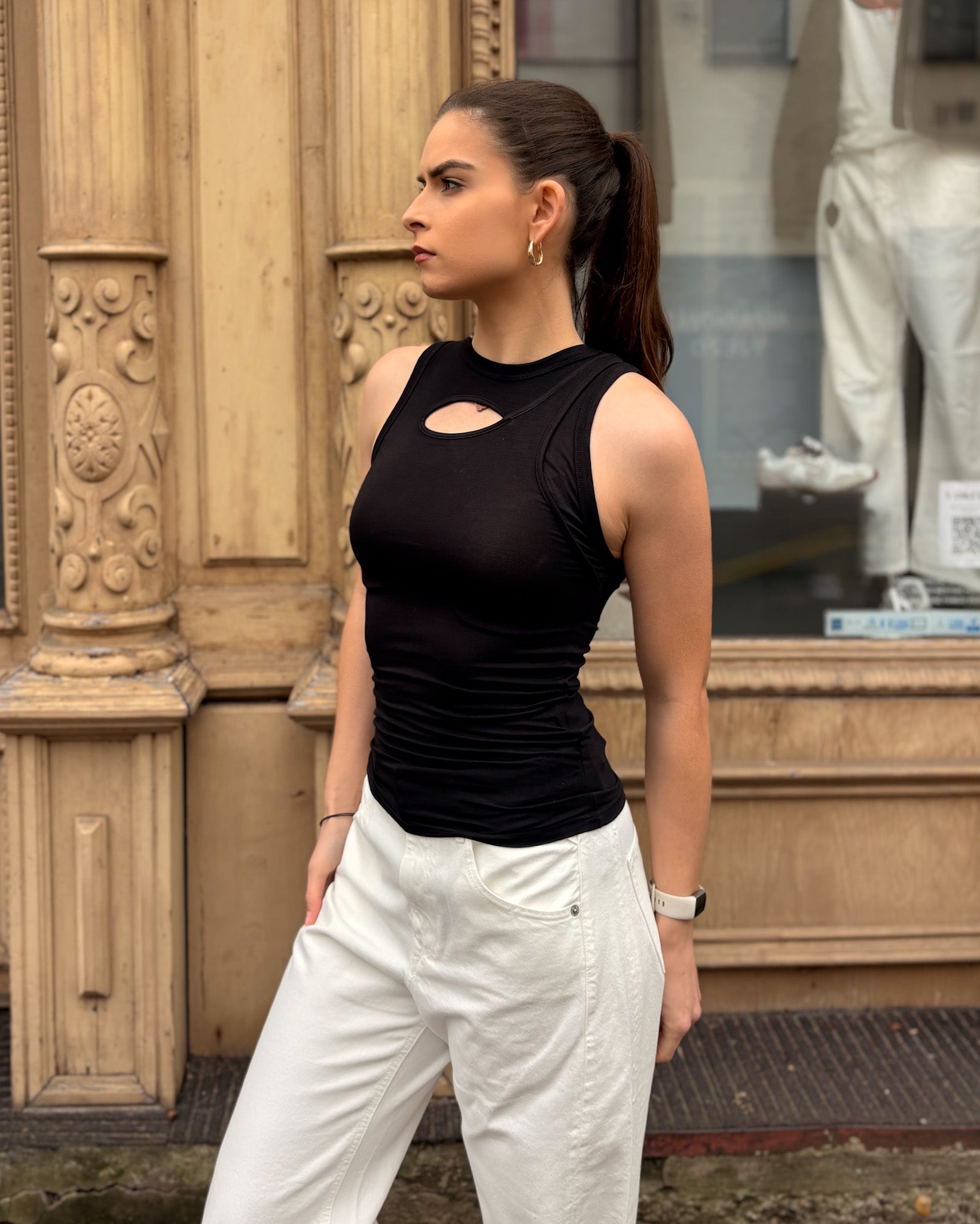 DAMSKÉ TÍLKO REPLAY S PRŮSTŘIHY SLIM-FIT STŘIHU