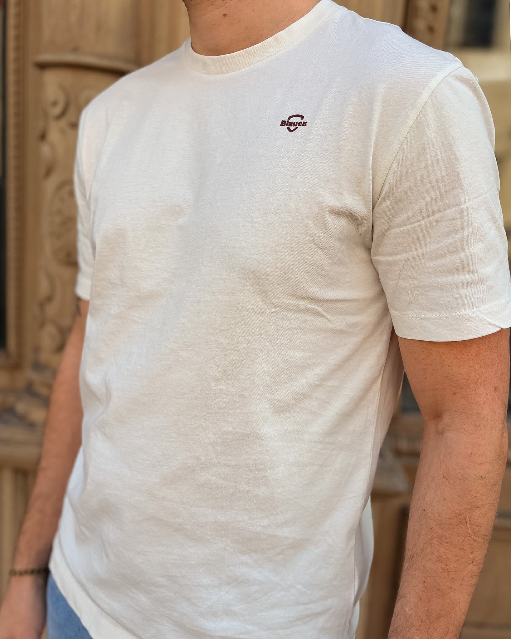 PÁNSKÉ BASIC TRIČKO BLAUER S KULATÝM VÝSTŘIHEM