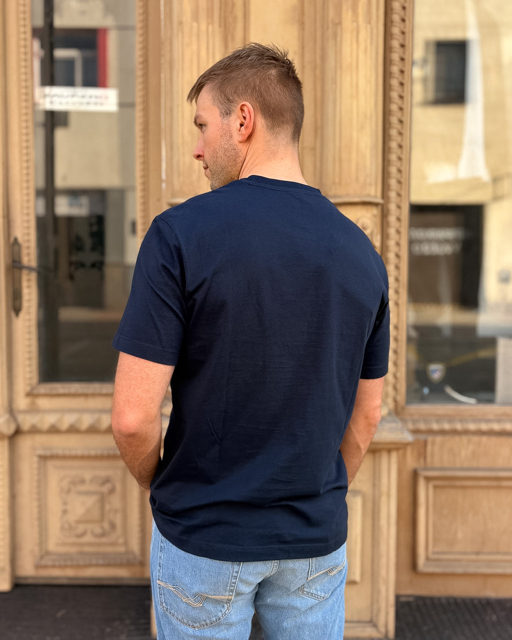 PÁNSKÉ BASIC TRIČKO BLAUER S KULATÝM VÝSTŘIHEM