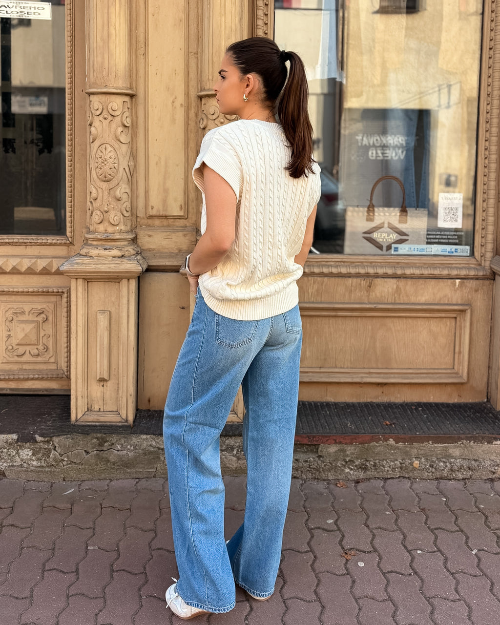 DÁMSKÉ DŽÍNY REPLAY BAGGY-FIT STŘIHU NARJA