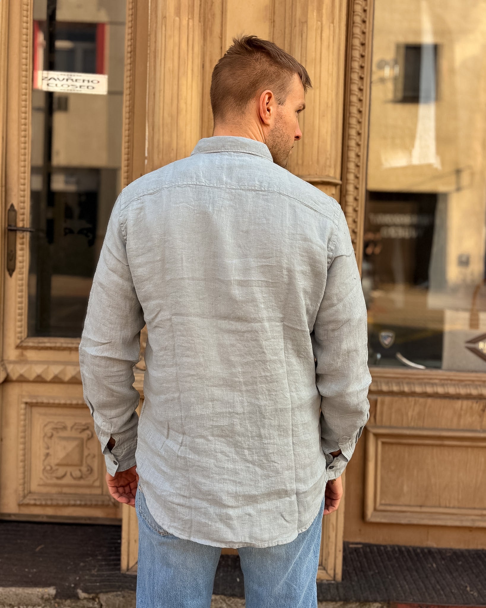 PÁNSKÁ KOŠILE REPLAY REGULAR-FIT Z ČISTÉHO LNU 