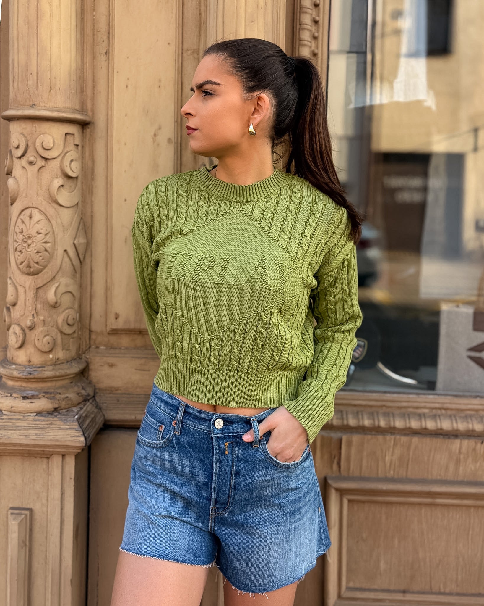 DÁMSKÝ SVETR REPLAY S EFEKTNÍM MOTIVEM