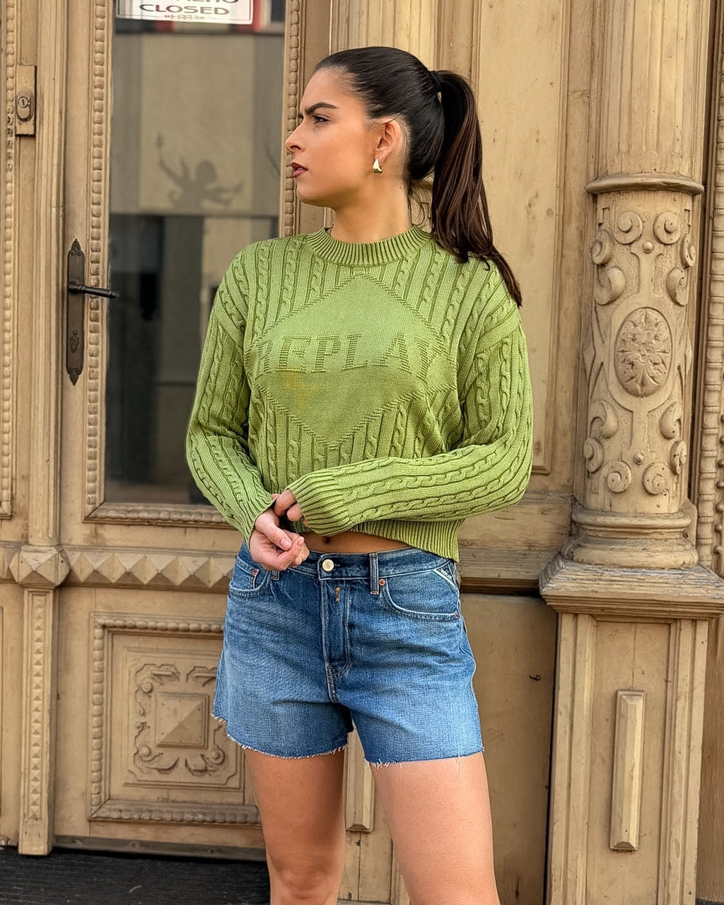 DÁMSKÝ SVETR REPLAY S EFEKTNÍM MOTIVEM