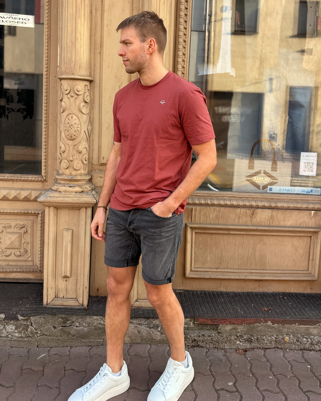 PÁNSKE REPLAY ŠORTKY S ZÚŽENÝM STRIHOM -