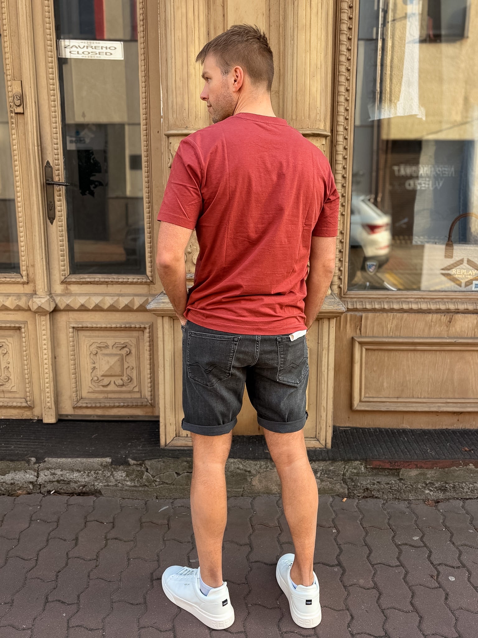 PÁNSKE REPLAY ŠORTKY S ZÚŽENÝM STRIHOM -