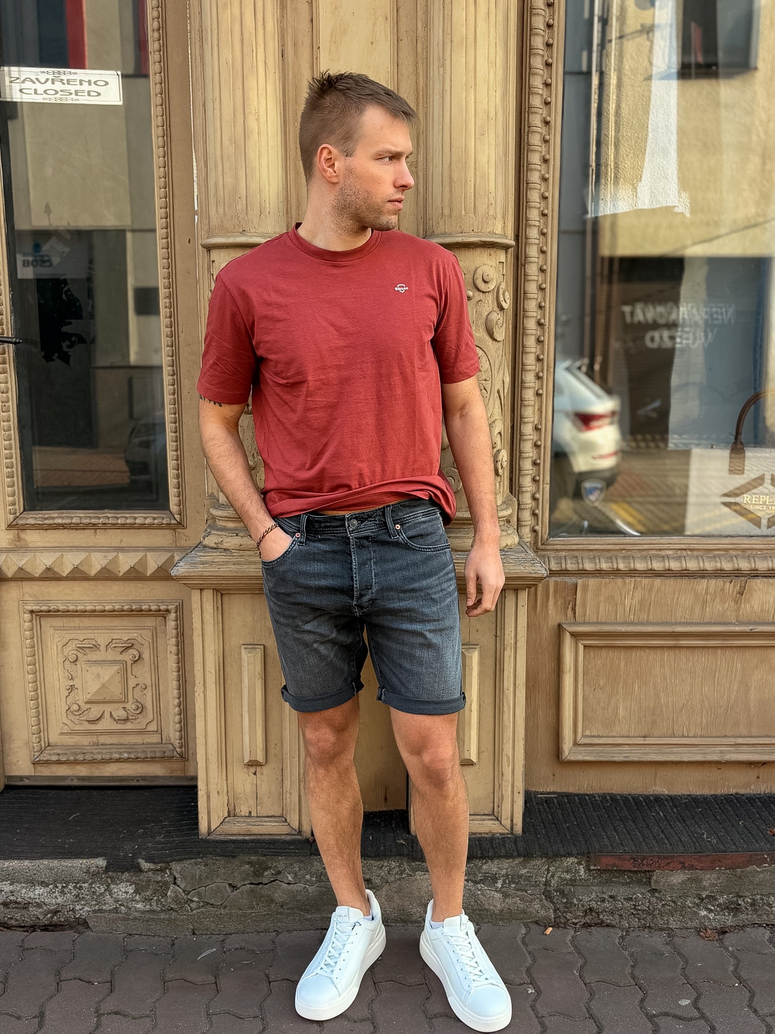 PÁNSKE REPLAY ŠORTKY S ZÚŽENÝM STRIHOM -