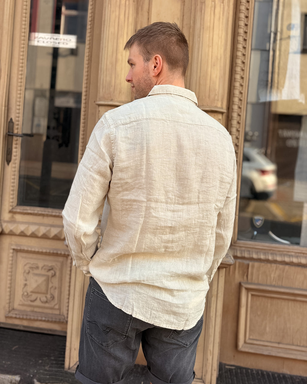 PÁNSKÁ KOŠILE REPLAY REGULAR-FIT Z ČISTÉHO LNU 