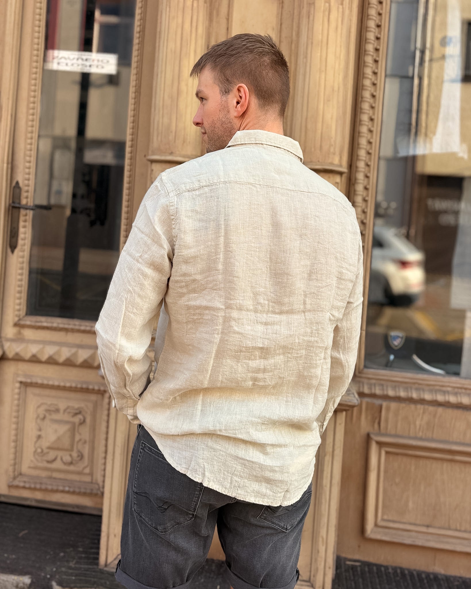 PÁNSKÁ KOŠILE REPLAY REGULAR-FIT Z ČISTÉHO LNU 