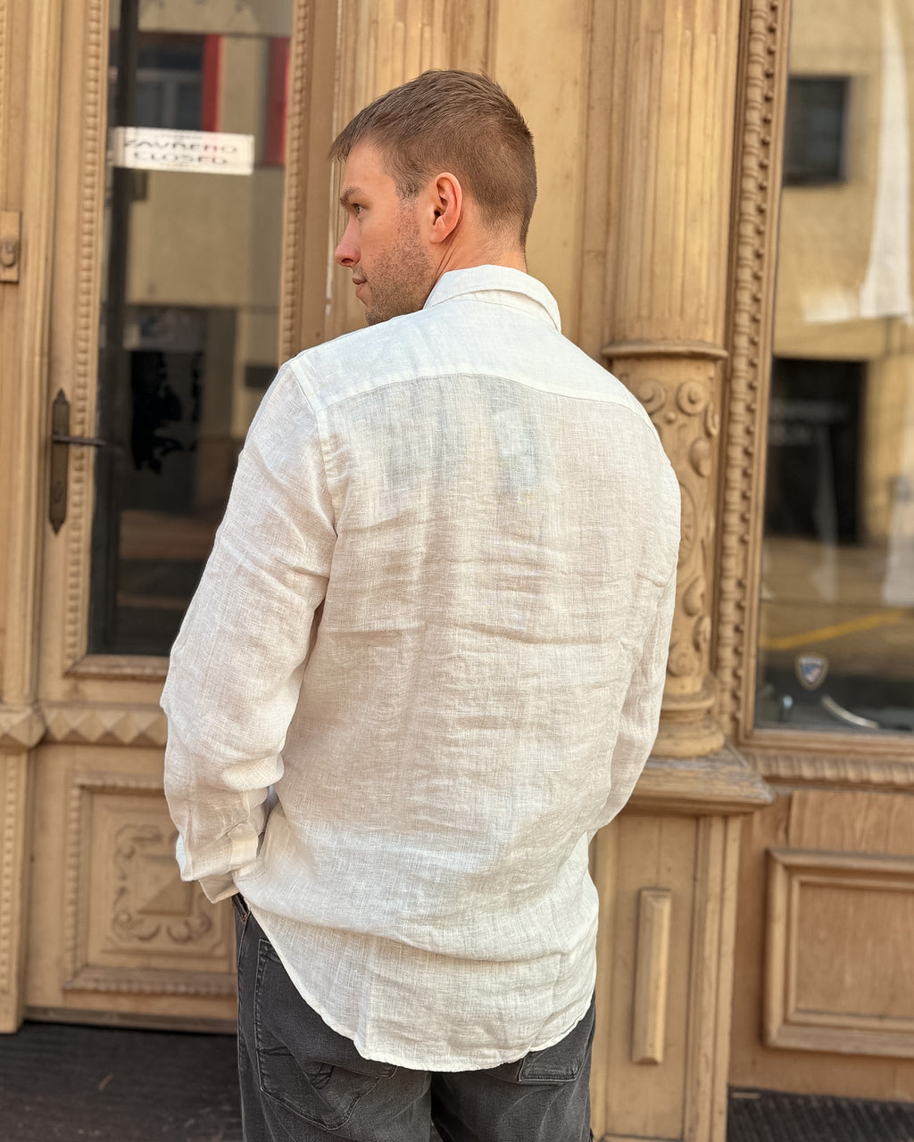 PÁNSKÁ KOŠILE REPLAY REGULAR-FIT Z ČISTÉHO LNU 