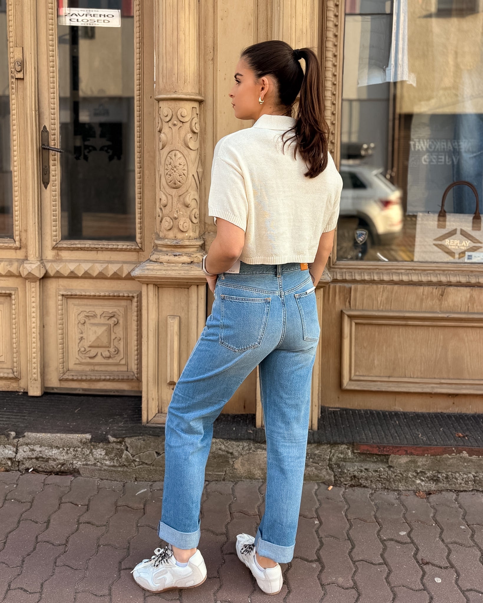 DÁMSKÉ DŽÍNY REPLAY ROVNÉHO STŘIHU AUBRY 