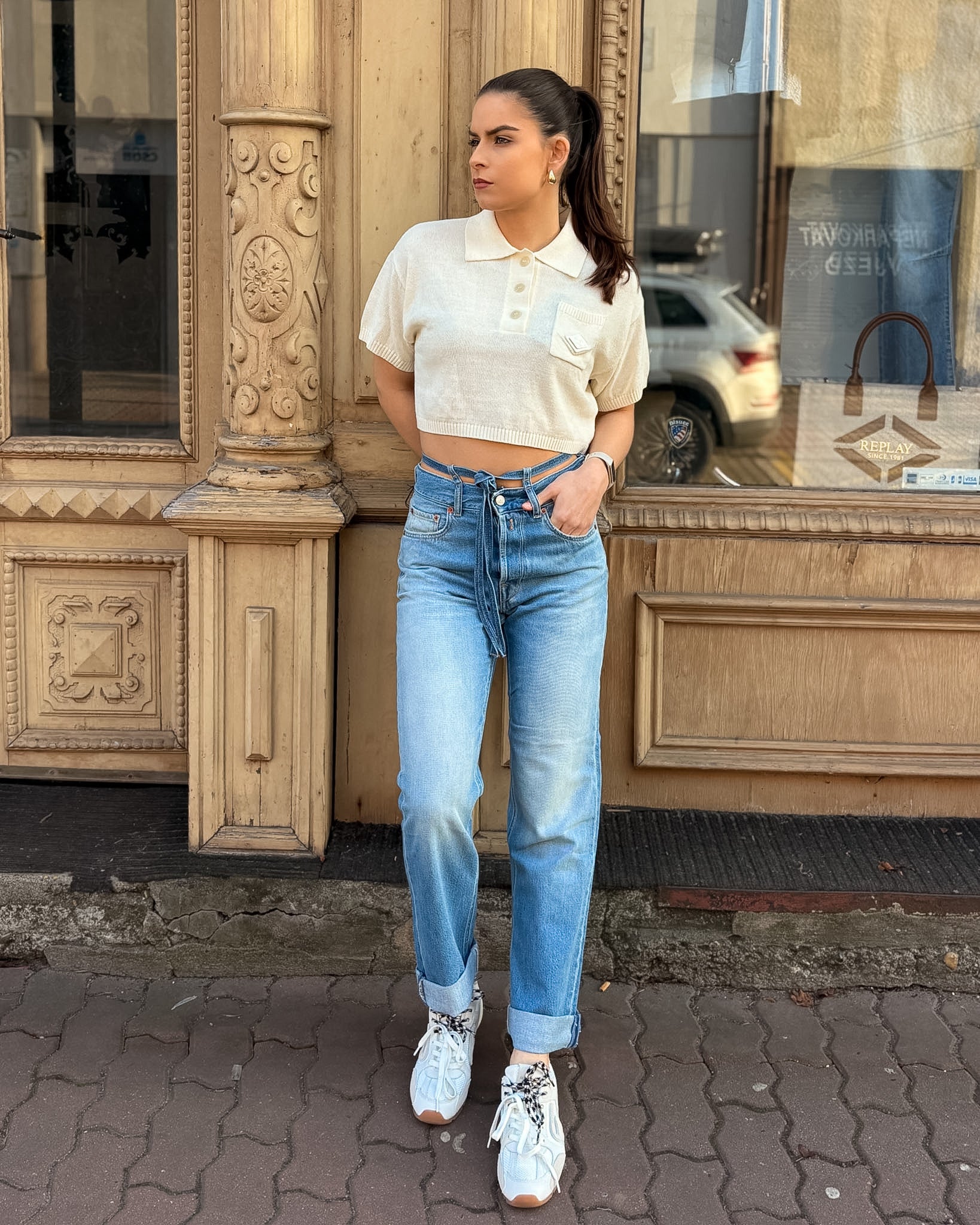 DÁMSKÉ DŽÍNY REPLAY ROVNÉHO STŘIHU AUBRY 