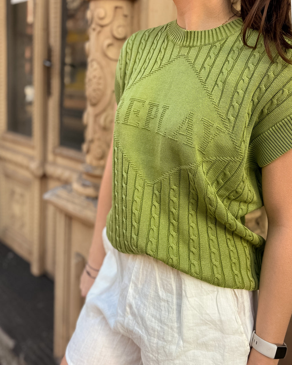 DÁMSKÝ PLETENÝ TOP REPLAY S LOGEM