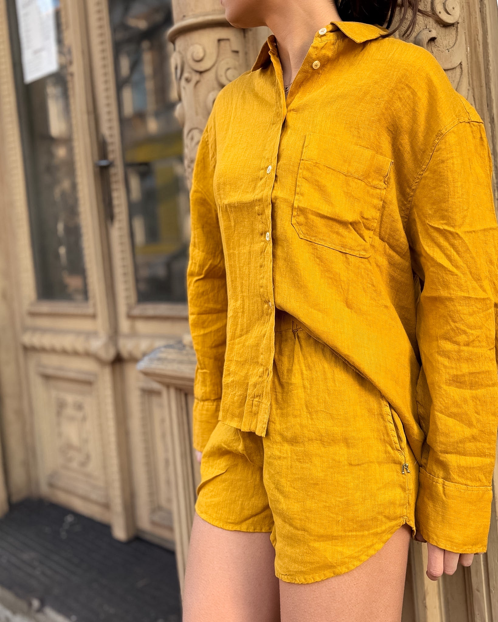 DÁMSKÁ LNĚNÁ KOŠILE REPLAY S DLOUHÝM RUKÁVEM 