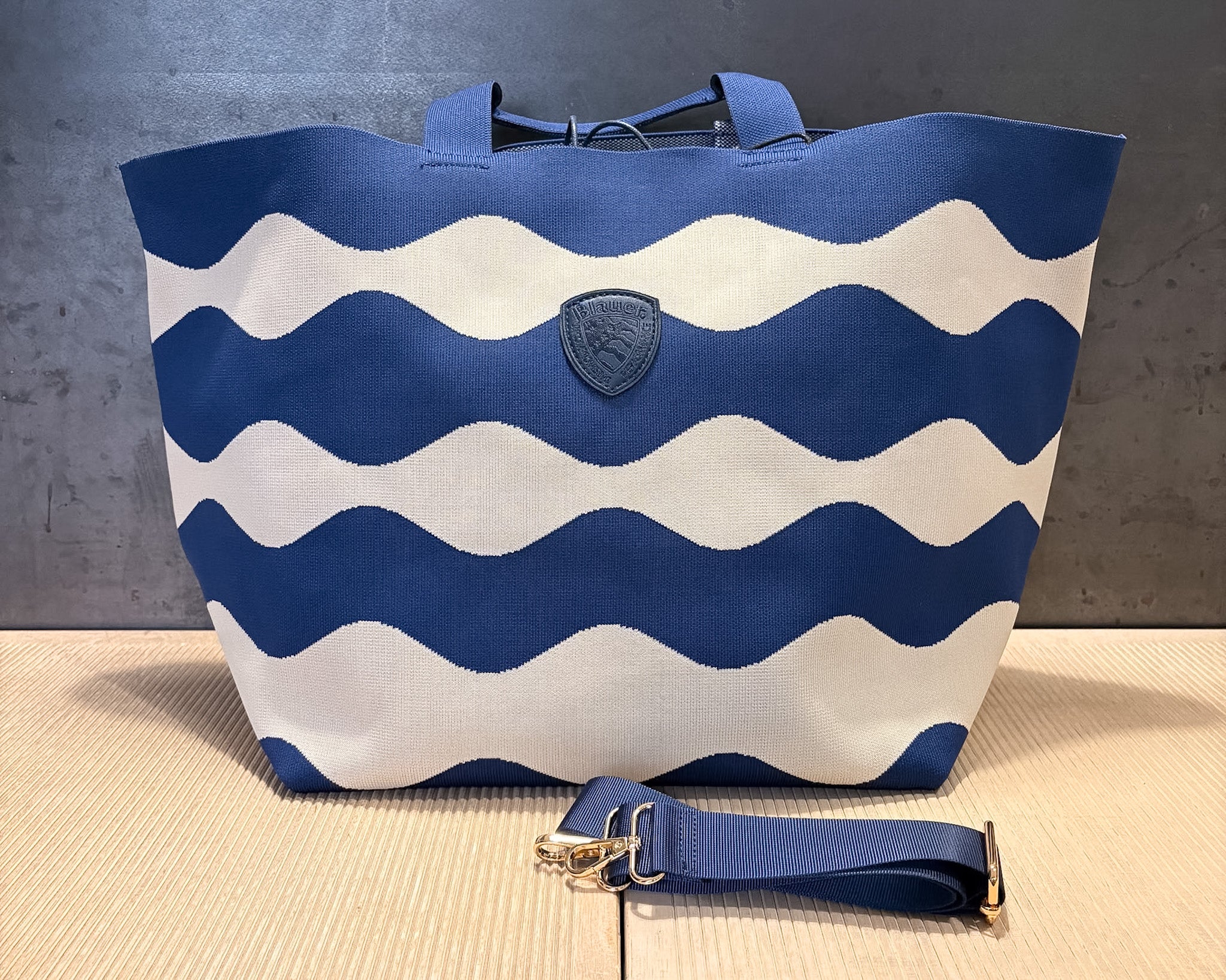 PLÁŽOVÁ PLETENÁ MAXI TAŠKA BLAUER TYPU TOTE BAG