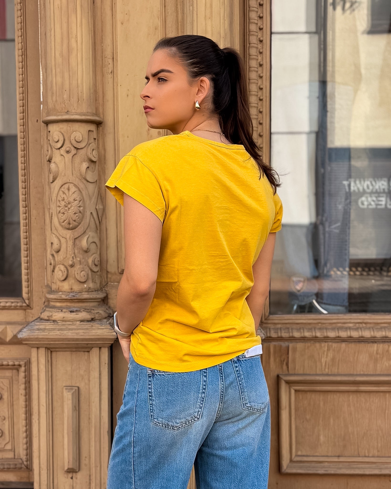 DÁMSKÉ TRIČKO REPLAY Z ÚPLETU S VINATGE POTISKEM - W3809 .000.22658D